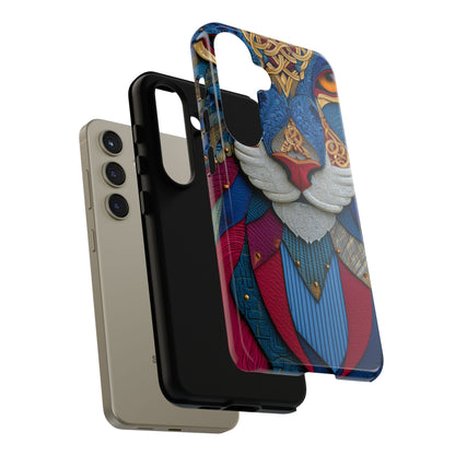 Chat Sacré : Masque Celtique en Cuir et Or