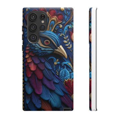 Paon Royal : Broderie de Luxe et Plumes Précieuses