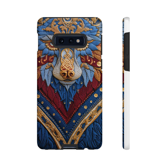 Loup des Glaces : Ornements Baroques et Fourrure Bleue