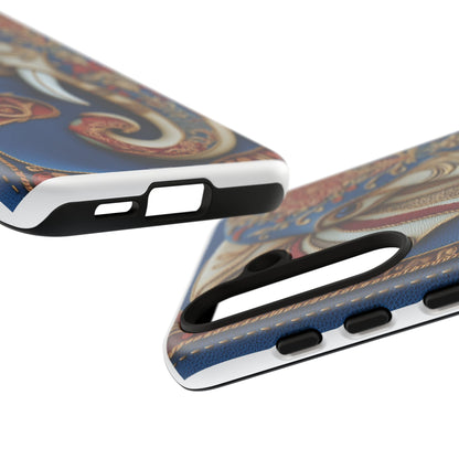 Éléphant Ornemental : Broderie Paisley et Cuir