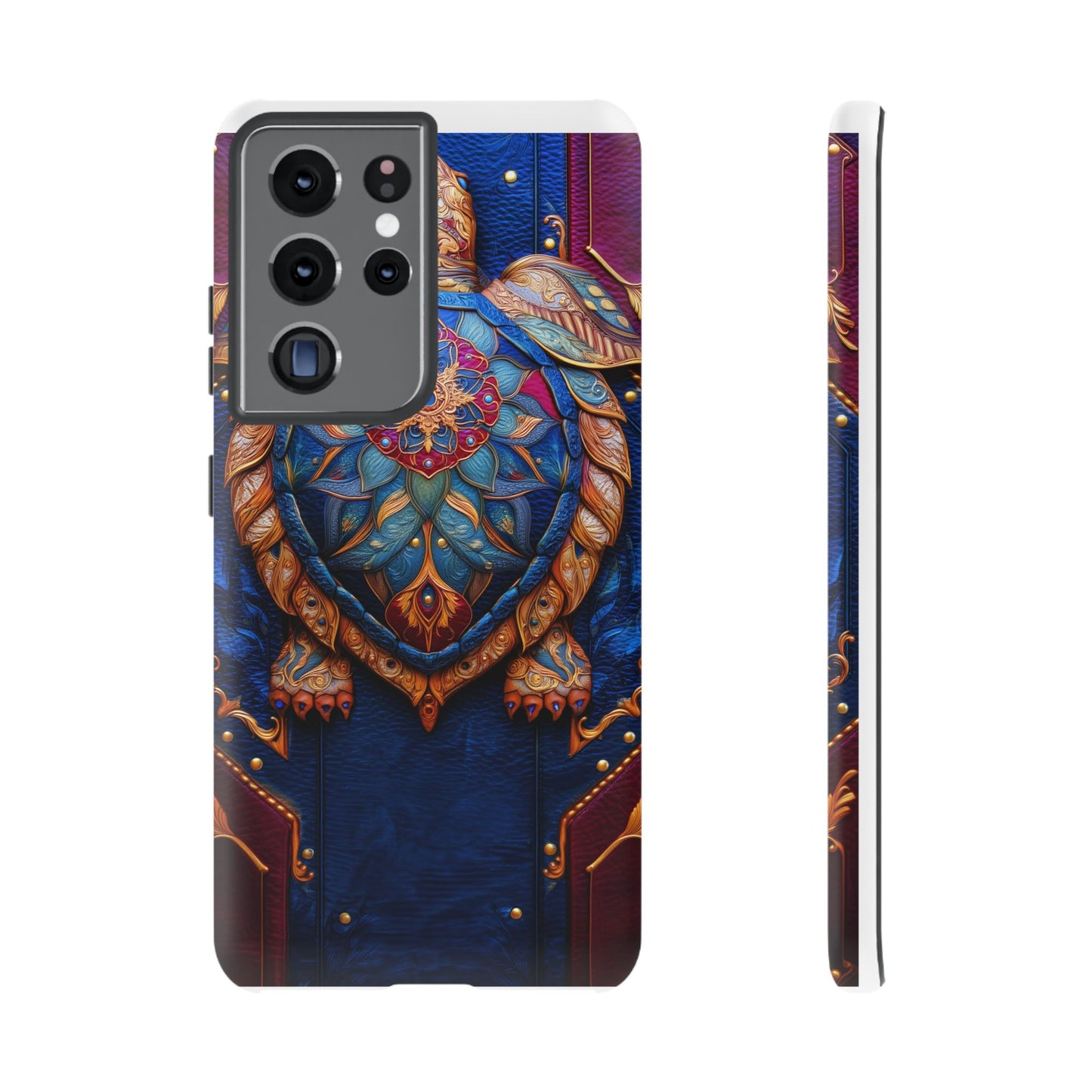 Tortue de Sagesse : Mandala Ornemental sur Cuir