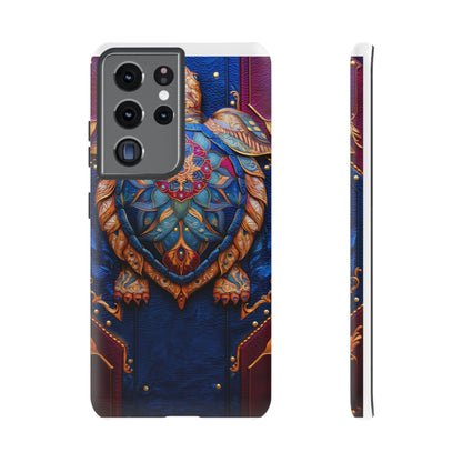 Tortue de Sagesse : Mandala Ornemental sur Cuir