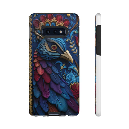 Paon Royal : Broderie de Luxe et Plumes Précieuses