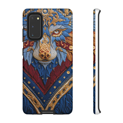 Loup des Glaces : Ornements Baroques et Fourrure Bleue