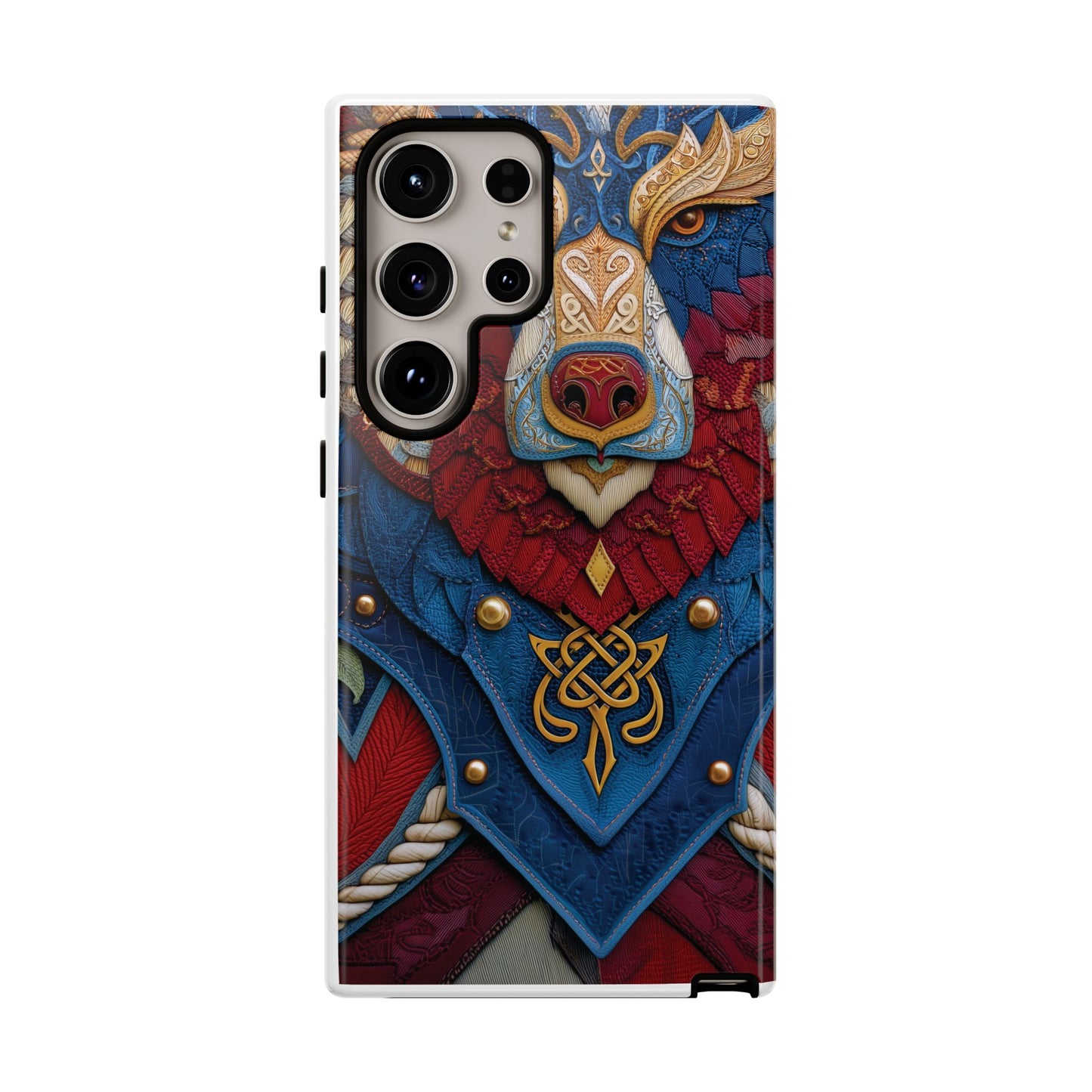 L'Ours Guerrier : Totem Celtique sur Cuir et Or