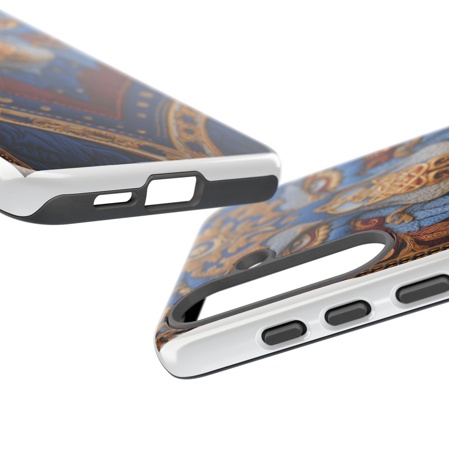 Loup des Glaces : Ornements Baroques et Fourrure Bleue