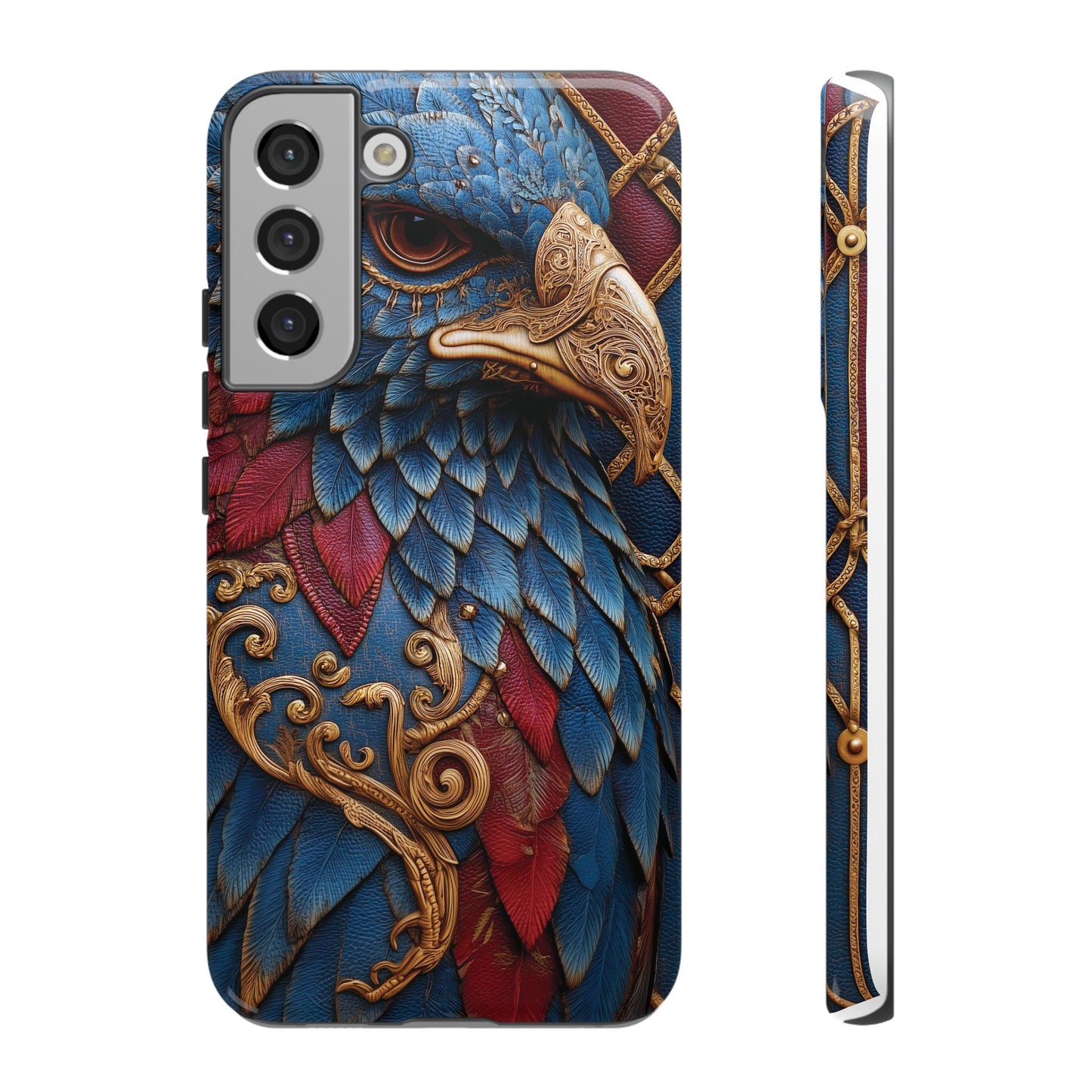 Leather Feather Eagle Sculpture Case — "Aigle Impérial"