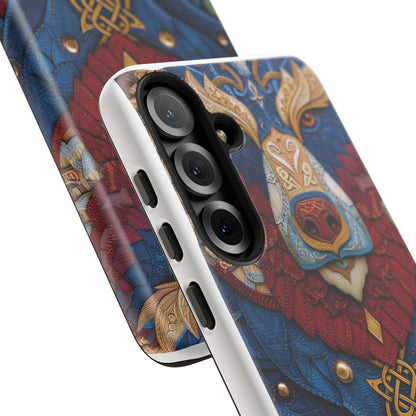 L'Ours Guerrier : Totem Celtique sur Cuir et Or