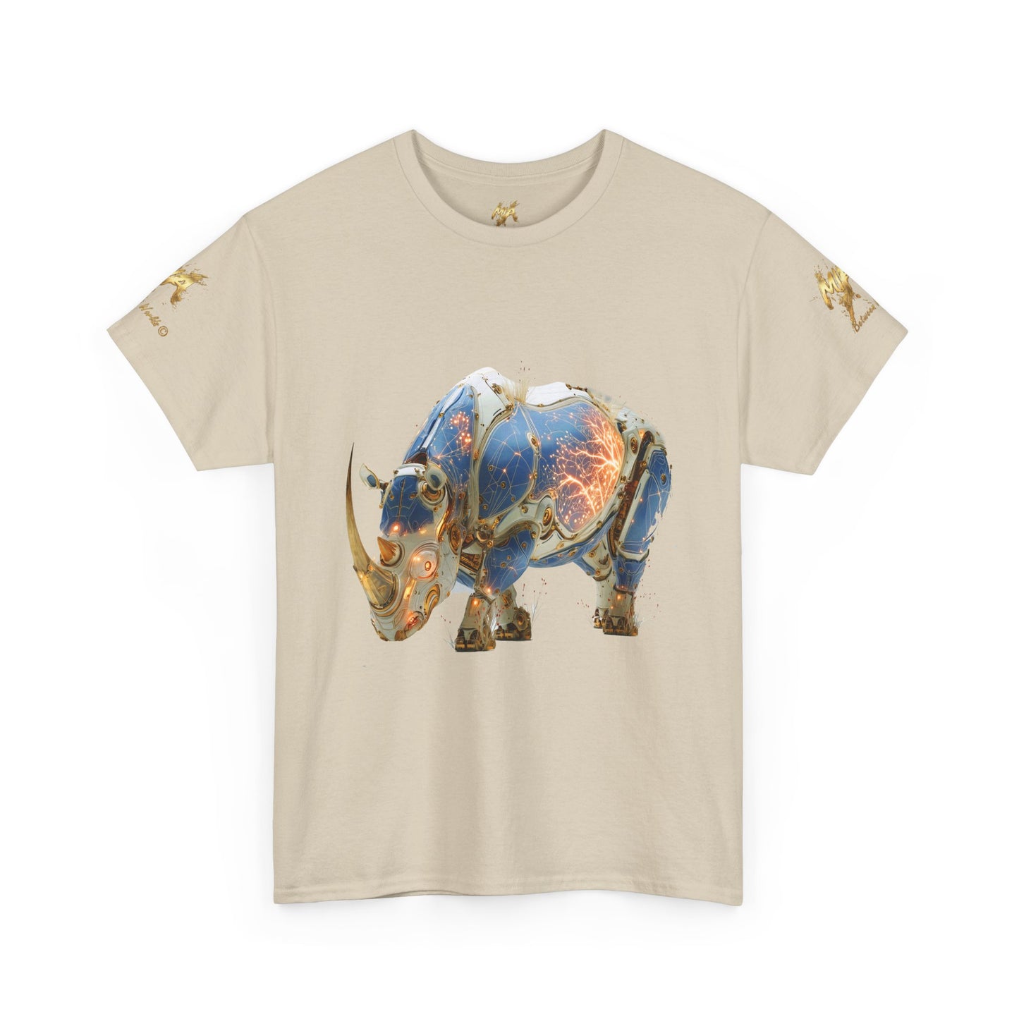 Rhinocéros Cyborg Majestueux : Art Numérique Futuriste