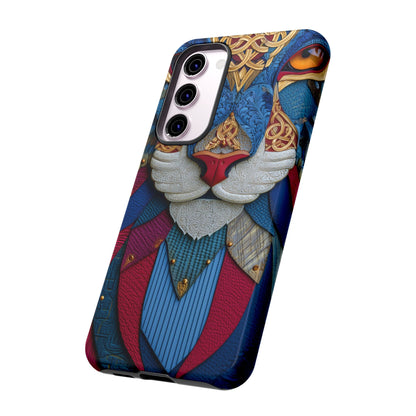 Chat Sacré : Masque Celtique en Cuir et Or