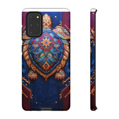 Tortue de Sagesse : Mandala Ornemental sur Cuir