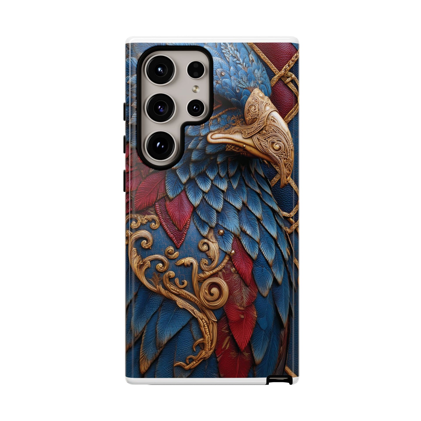 Leather Feather Eagle Sculpture Case — "Aigle Impérial"