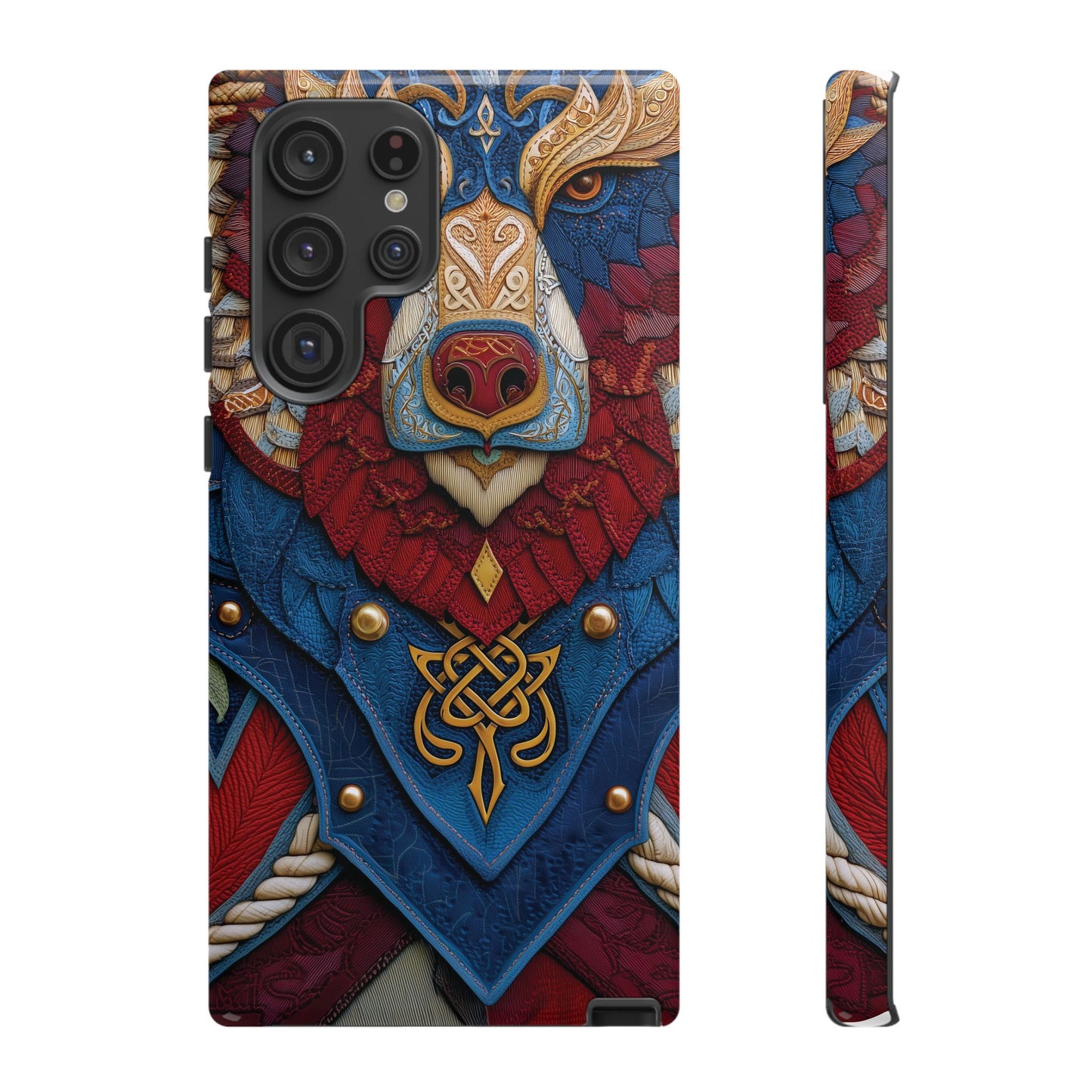 L'Ours Guerrier : Totem Celtique sur Cuir et Or