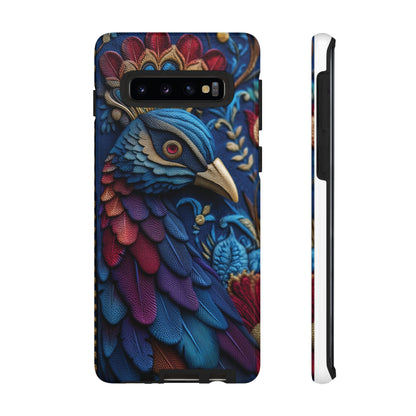 Paon Royal : Broderie de Luxe et Plumes Précieuses