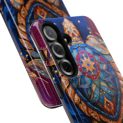 Tortue de Sagesse : Mandala Ornemental sur Cuir