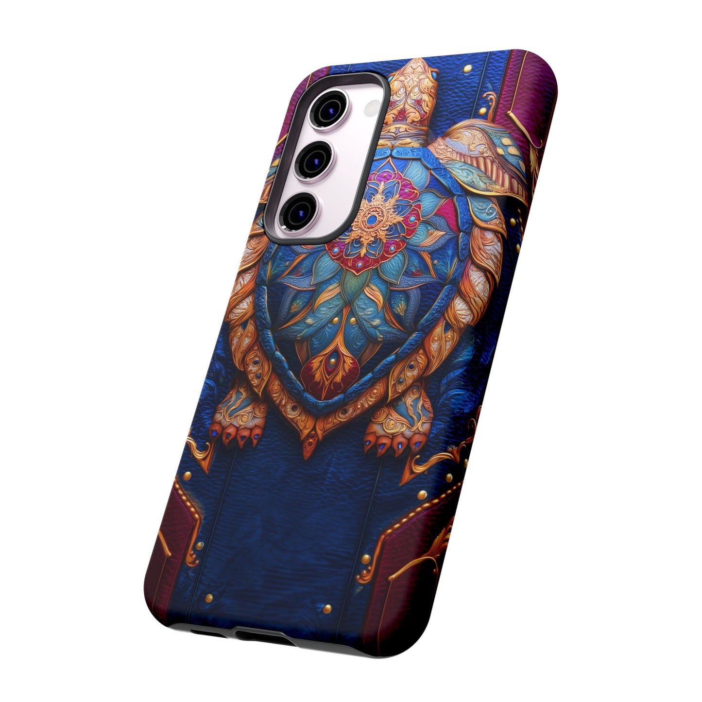 Tortue de Sagesse : Mandala Ornemental sur Cuir