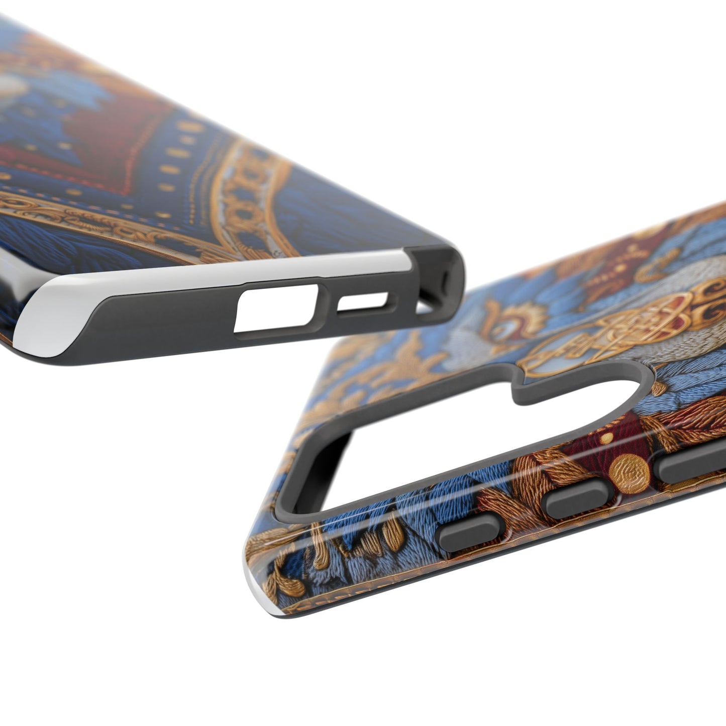 Loup des Glaces : Ornements Baroques et Fourrure Bleue