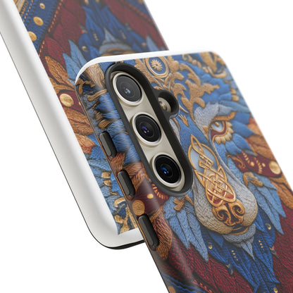 Loup des Glaces : Ornements Baroques et Fourrure Bleue