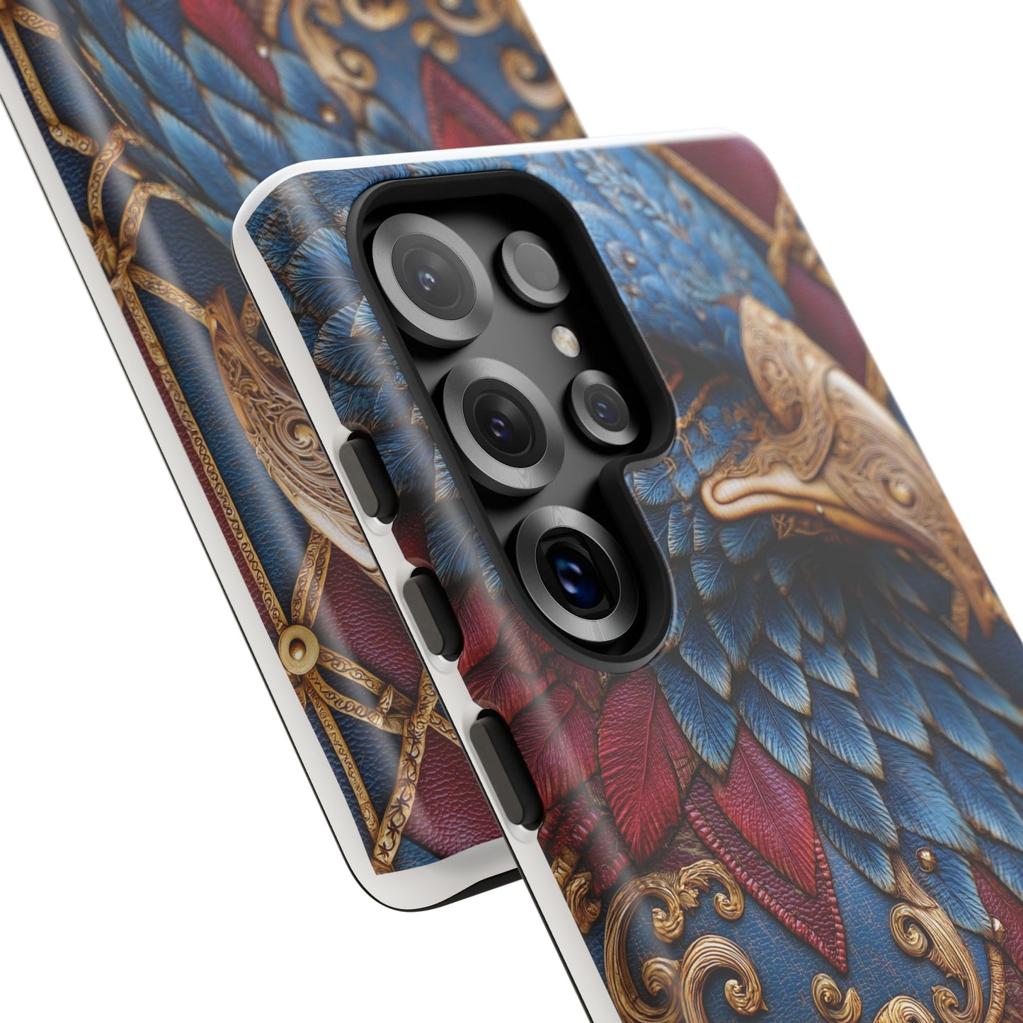 Leather Feather Eagle Sculpture Case — "Aigle Impérial"