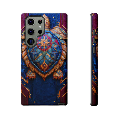 Tortue de Sagesse : Mandala Ornemental sur Cuir