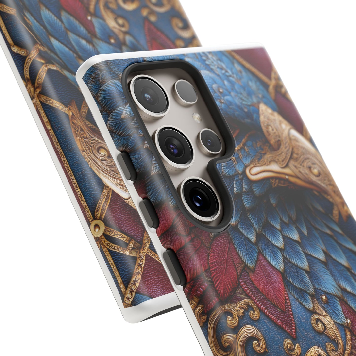 Leather Feather Eagle Sculpture Case — "Aigle Impérial"