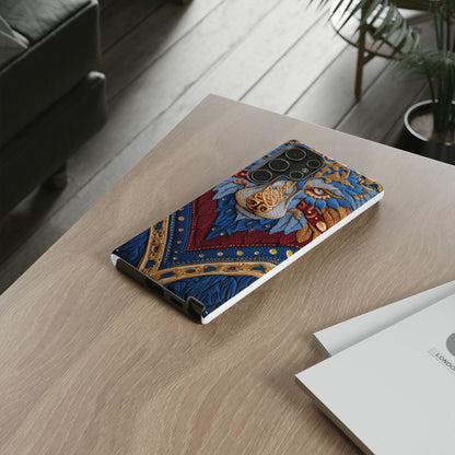 Loup des Glaces : Ornements Baroques et Fourrure Bleue