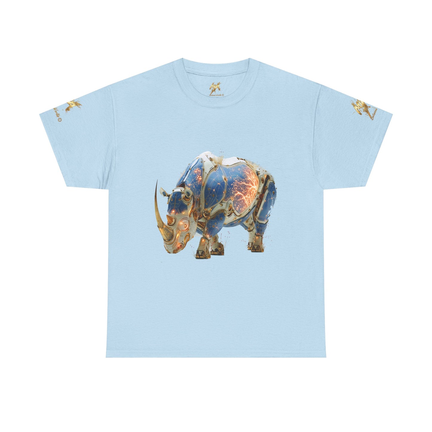 Rhinocéros Cyborg Majestueux : Art Numérique Futuriste