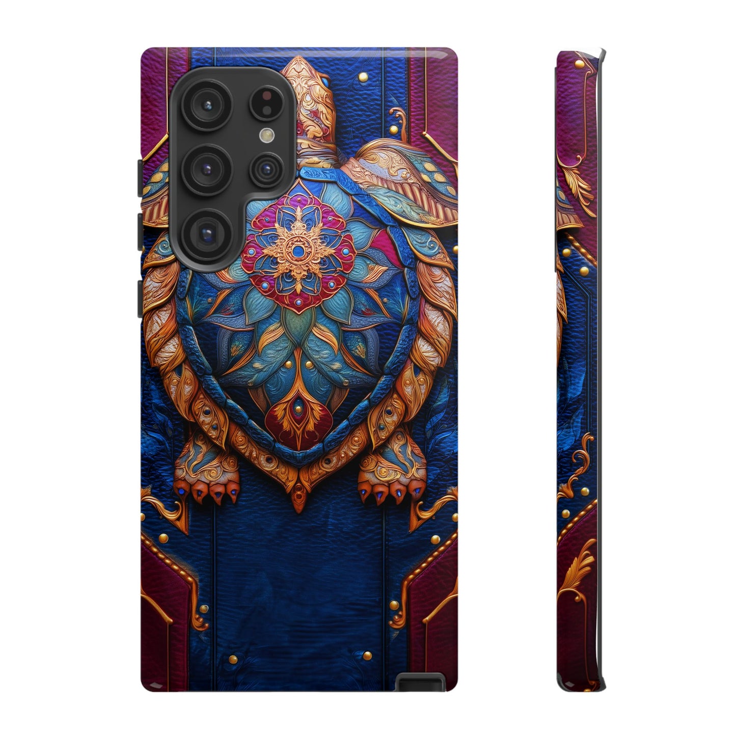 Tortue de Sagesse : Mandala Ornemental sur Cuir