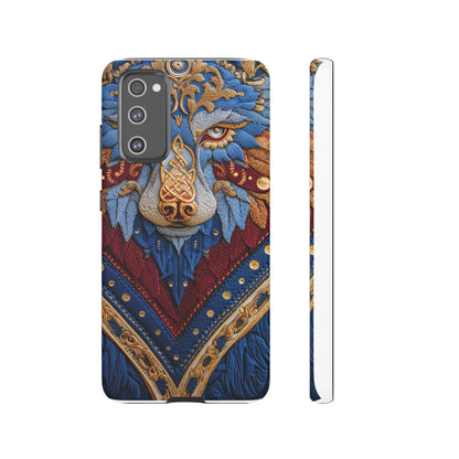 Loup des Glaces : Ornements Baroques et Fourrure Bleue