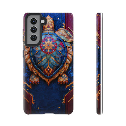 Tortue de Sagesse : Mandala Ornemental sur Cuir