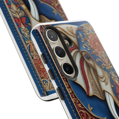 Éléphant Ornemental : Broderie Paisley et Cuir