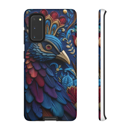 Paon Royal : Broderie de Luxe et Plumes Précieuses