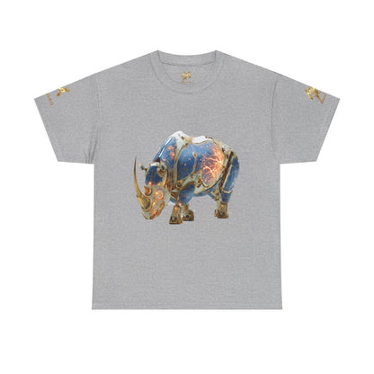 Rhinocéros Cyborg Majestueux : Art Numérique Futuriste