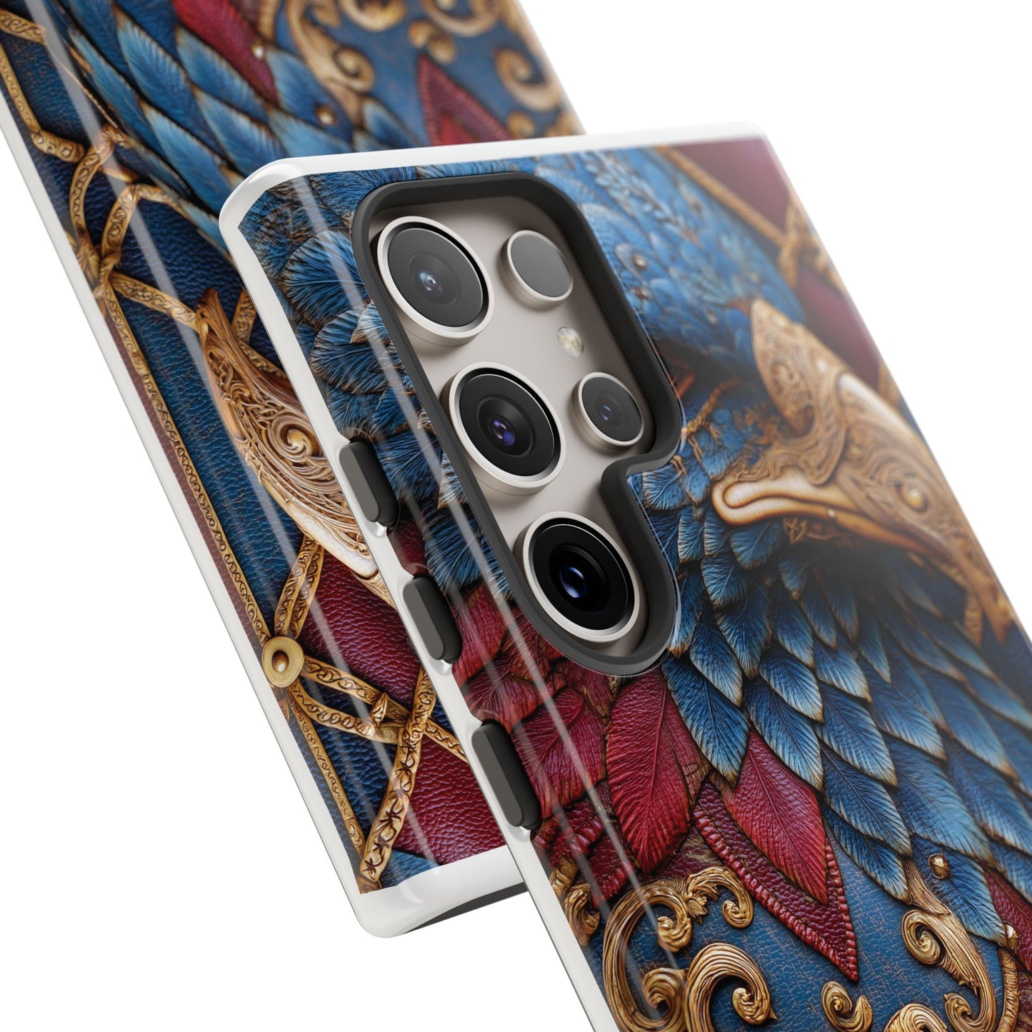 Leather Feather Eagle Sculpture Case — "Aigle Impérial"