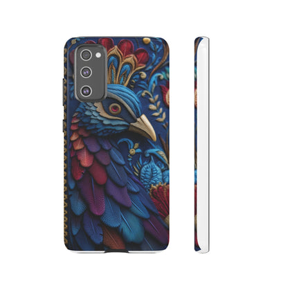 Paon Royal : Broderie de Luxe et Plumes Précieuses