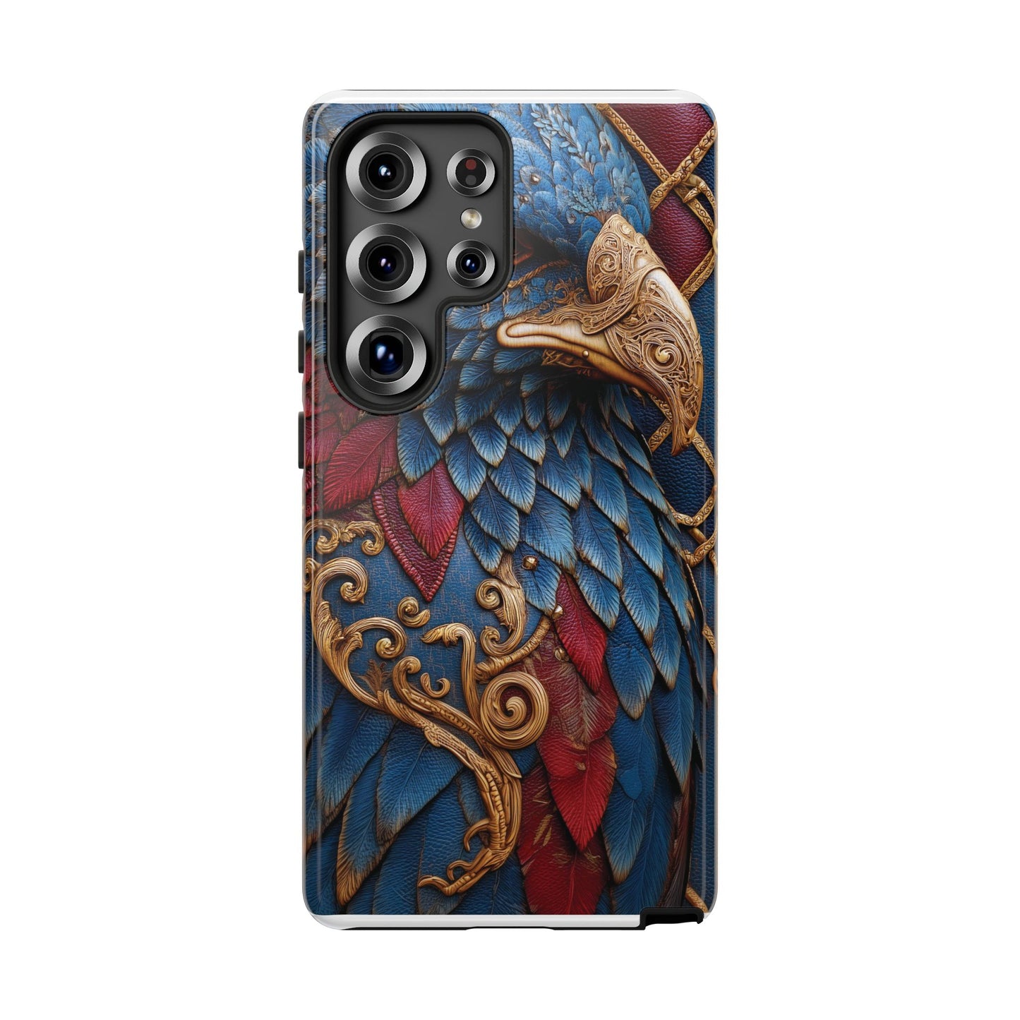 Leather Feather Eagle Sculpture Case — "Aigle Impérial"