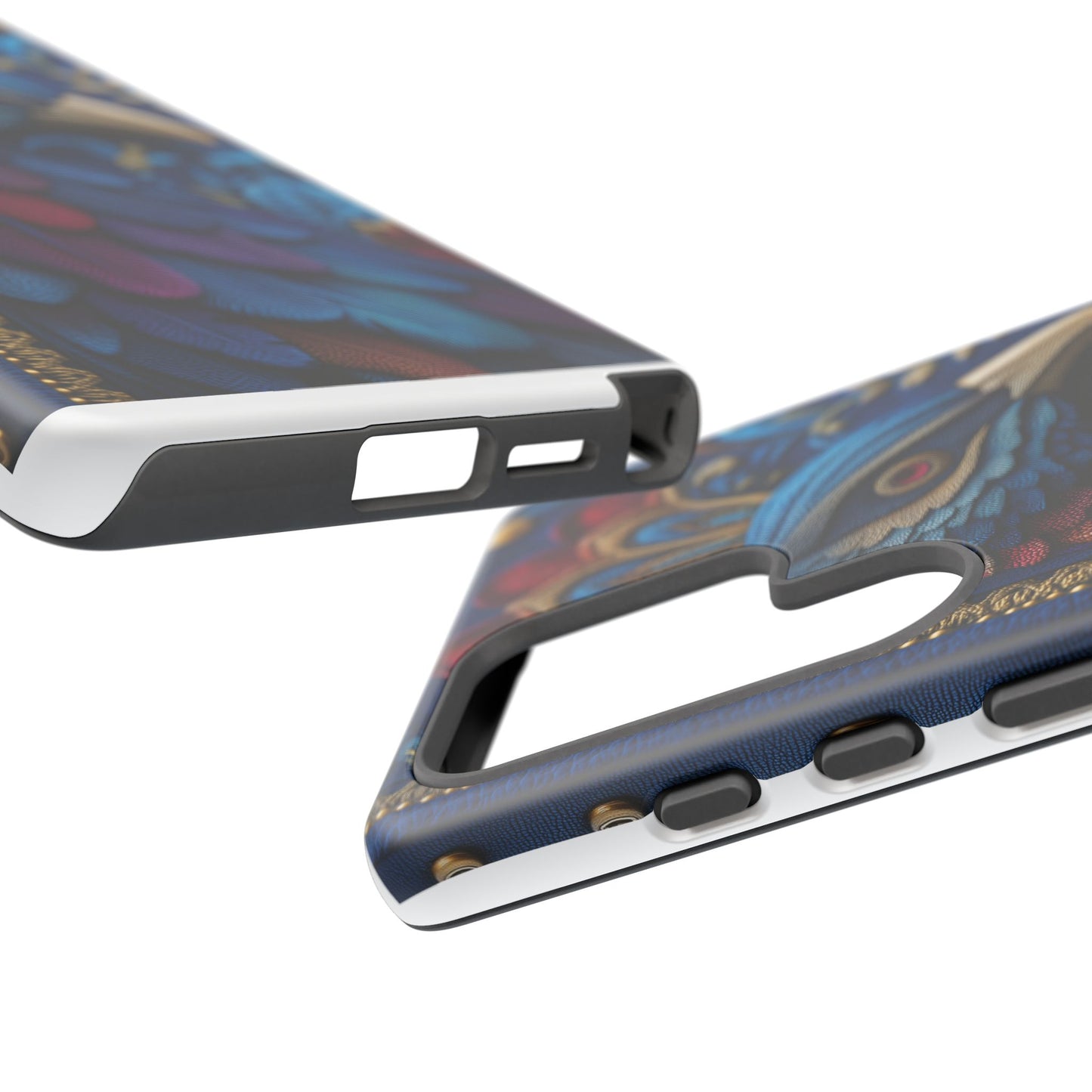 Paon Royal : Broderie de Luxe et Plumes Précieuses