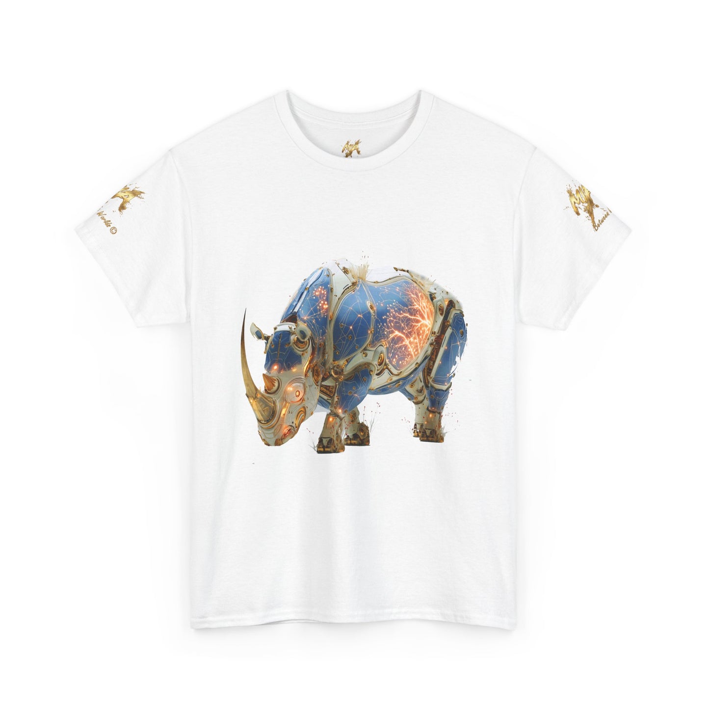 Rhinocéros Cyborg Majestueux : Art Numérique Futuriste