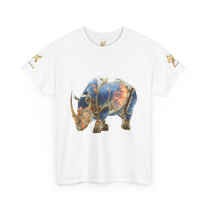 Rhinocéros Cyborg Majestueux : Art Numérique Futuriste