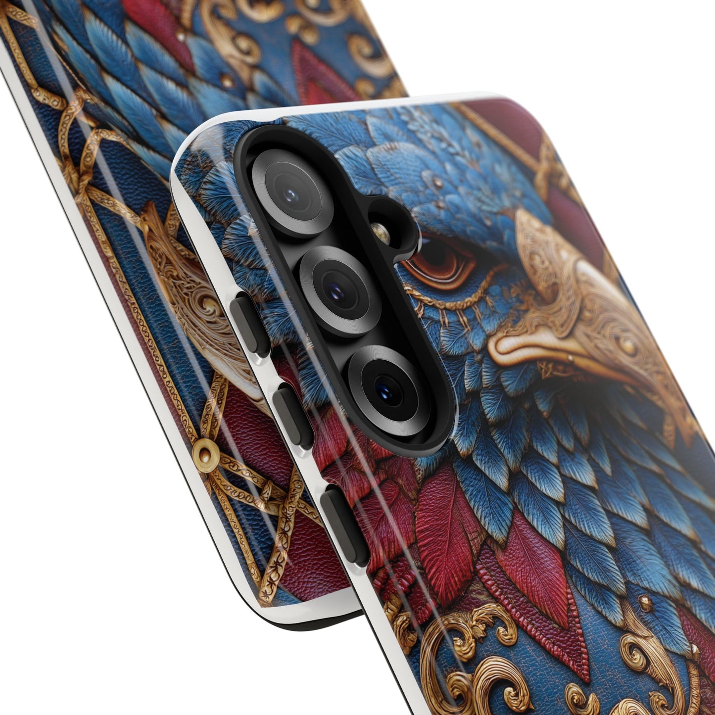 Leather Feather Eagle Sculpture Case — "Aigle Impérial"