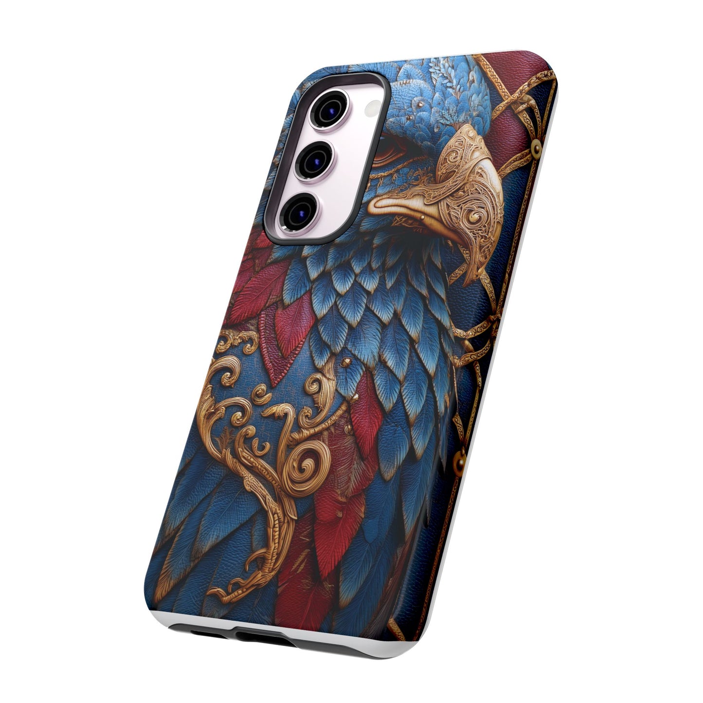 Leather Feather Eagle Sculpture Case — "Aigle Impérial"