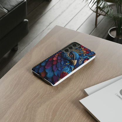 Paon Royal : Broderie de Luxe et Plumes Précieuses