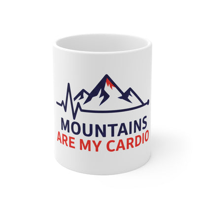 Mug — Mountains Are My Cardio - Humour Randonnée