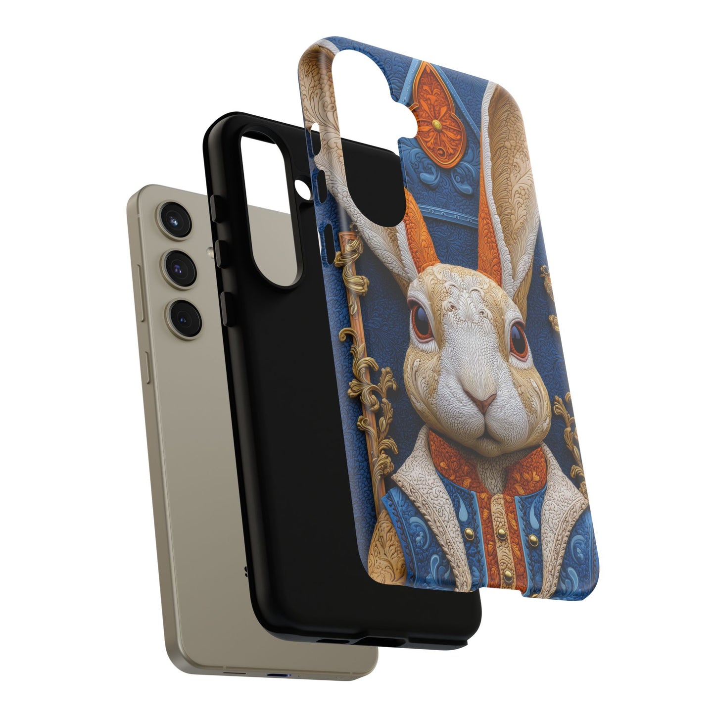 Le Lapin Gentilhomme : Portrait Brodé en Veston