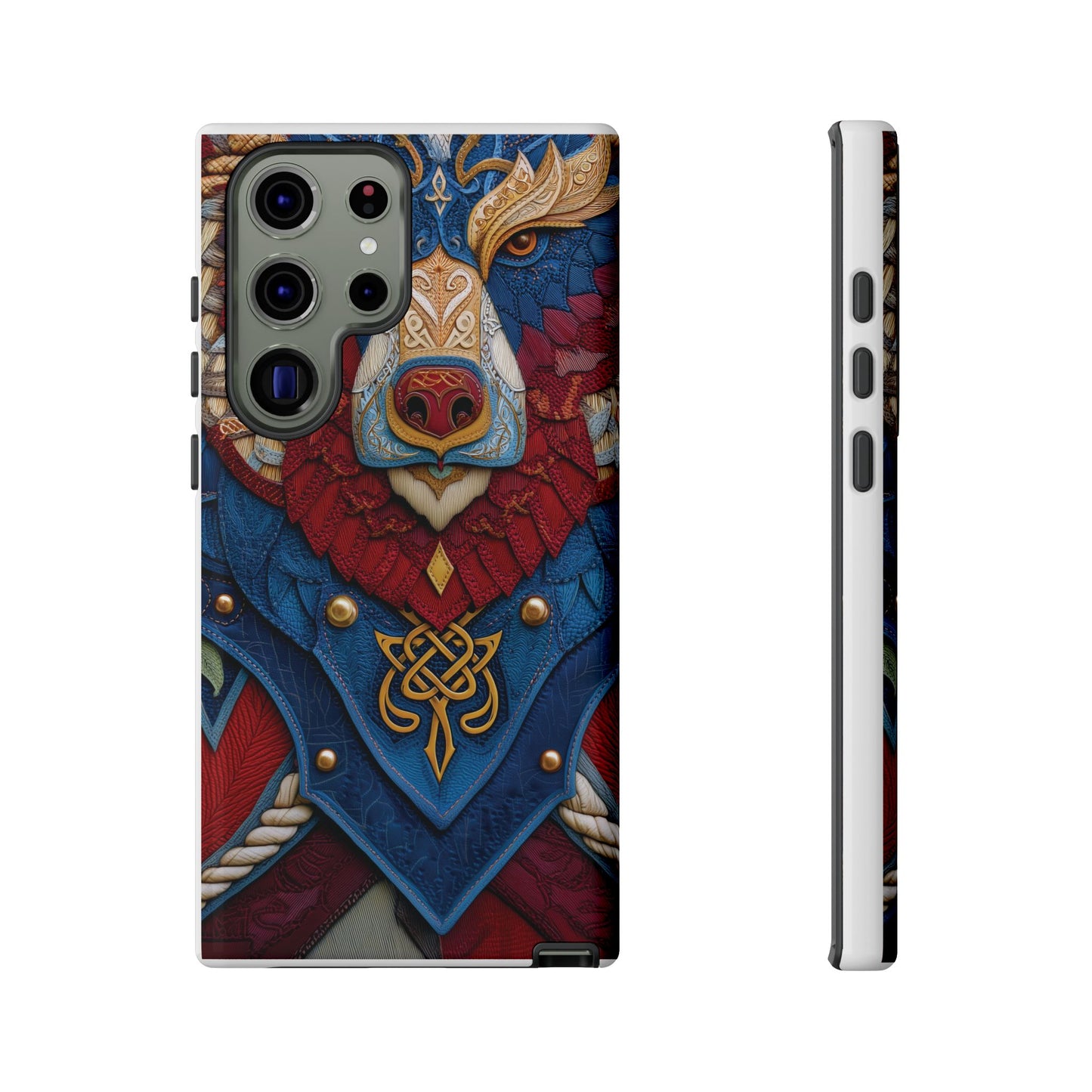 L'Ours Guerrier : Totem Celtique sur Cuir et Or