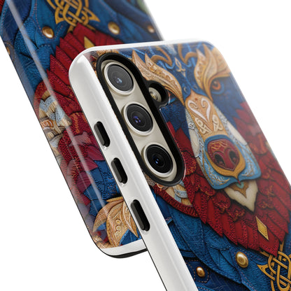 L'Ours Guerrier : Totem Celtique sur Cuir et Or