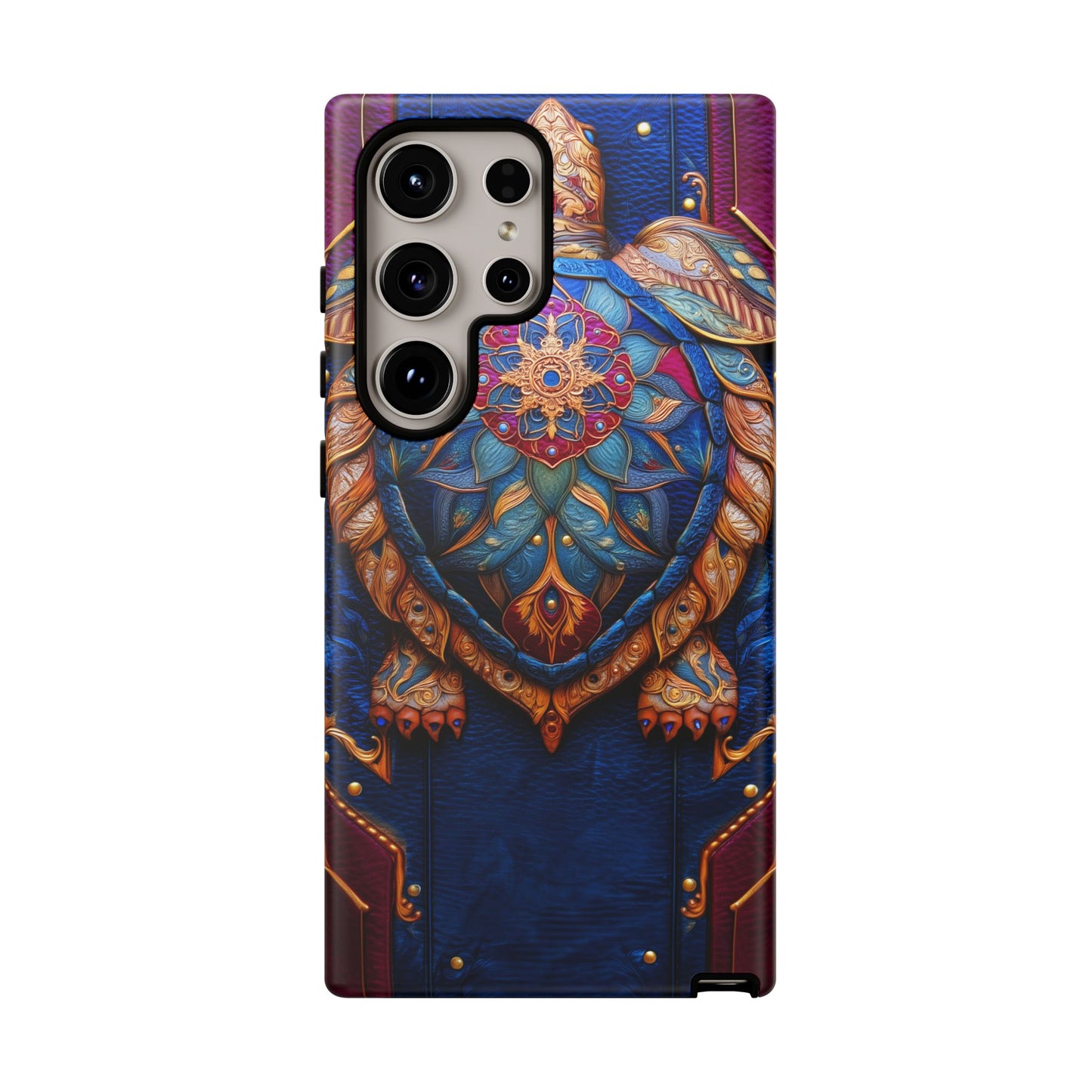 Tortue de Sagesse : Mandala Ornemental sur Cuir