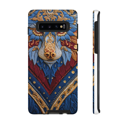 Loup des Glaces : Ornements Baroques et Fourrure Bleue