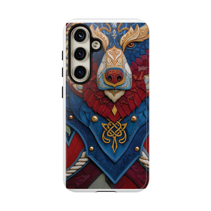 L'Ours Guerrier : Totem Celtique sur Cuir et Or