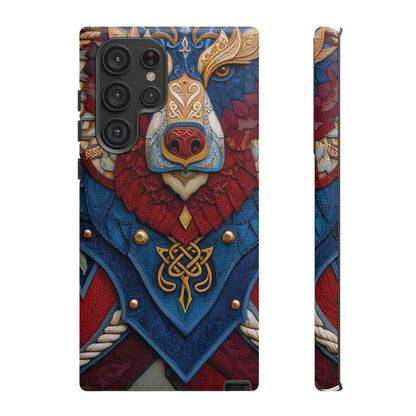 L'Ours Guerrier : Totem Celtique sur Cuir et Or